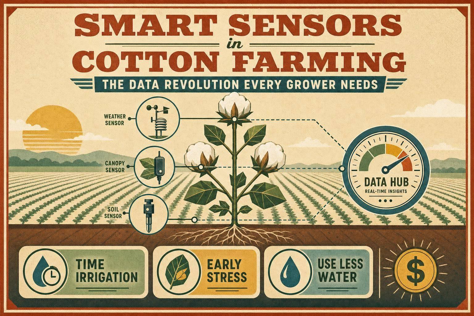 Thumbnail for: Smart Sensors in Cotton Farming: The Data Revolution Every Grower Needs