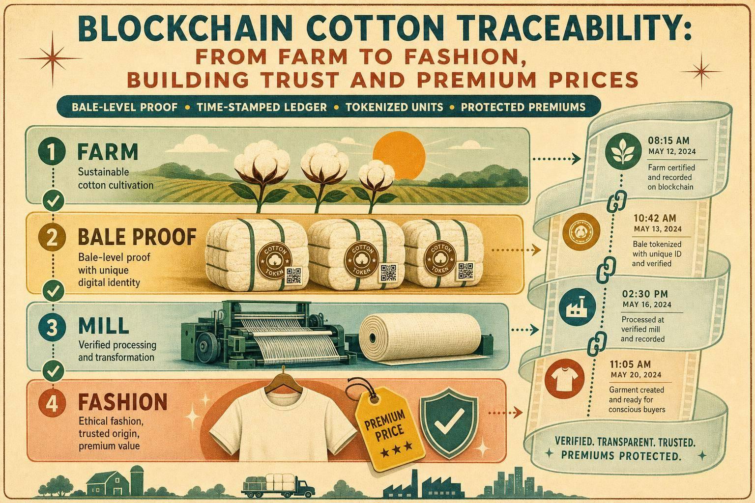 Thumbnail for: Blockchain Cotton Traceability: From Farm to Fashion, Building Trust and Premium Prices