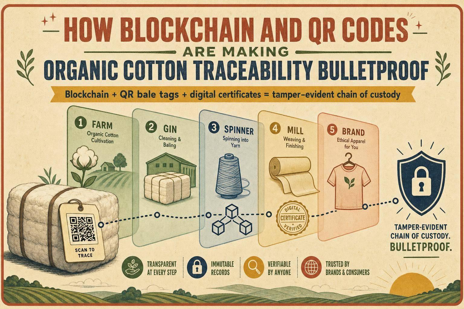 Thumbnail for: How Blockchain and QR Codes Are Making Organic Cotton Traceability Bulletproof