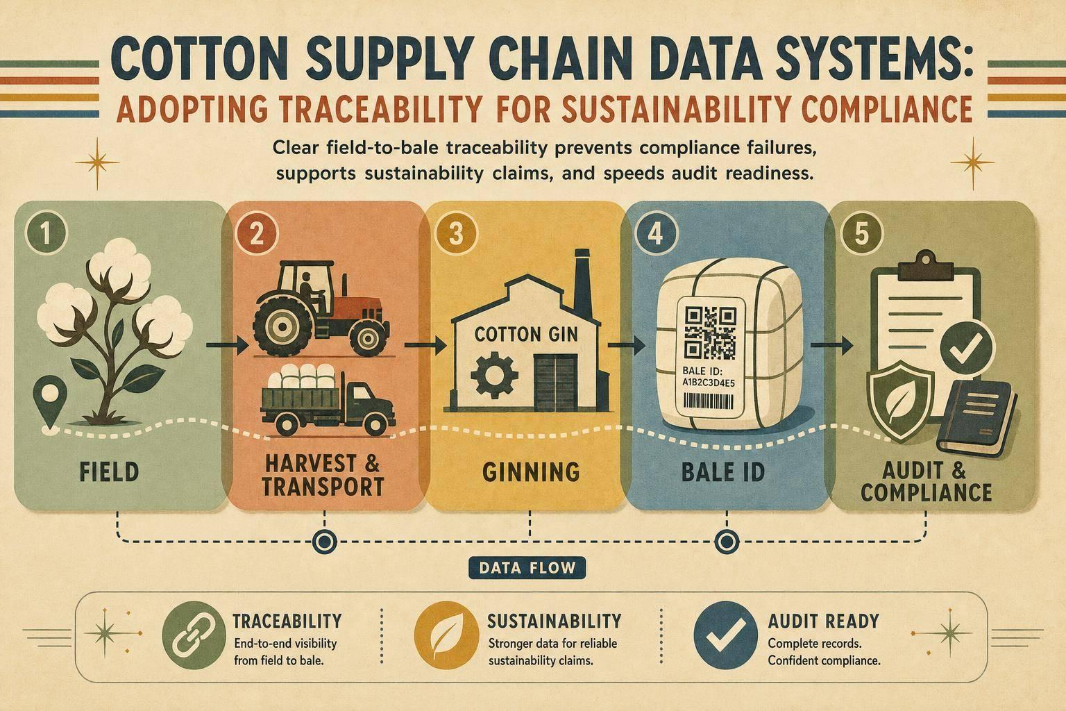 Thumbnail for: Cotton Supply Chain Data Systems: Adopting Traceability for Sustainability Compliance