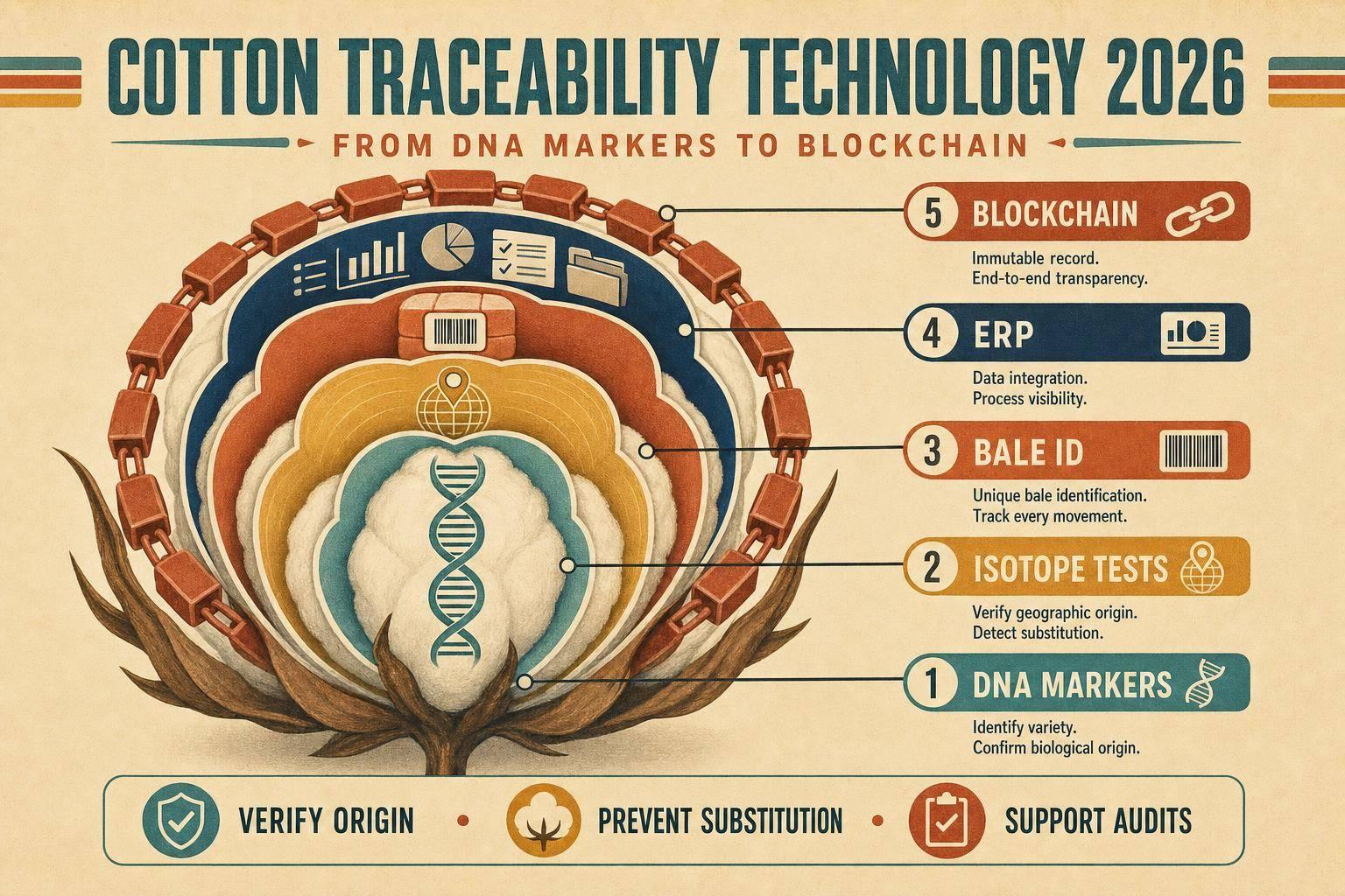 Thumbnail for: Cotton Traceability Technology 2026: From DNA Markers to Blockchain