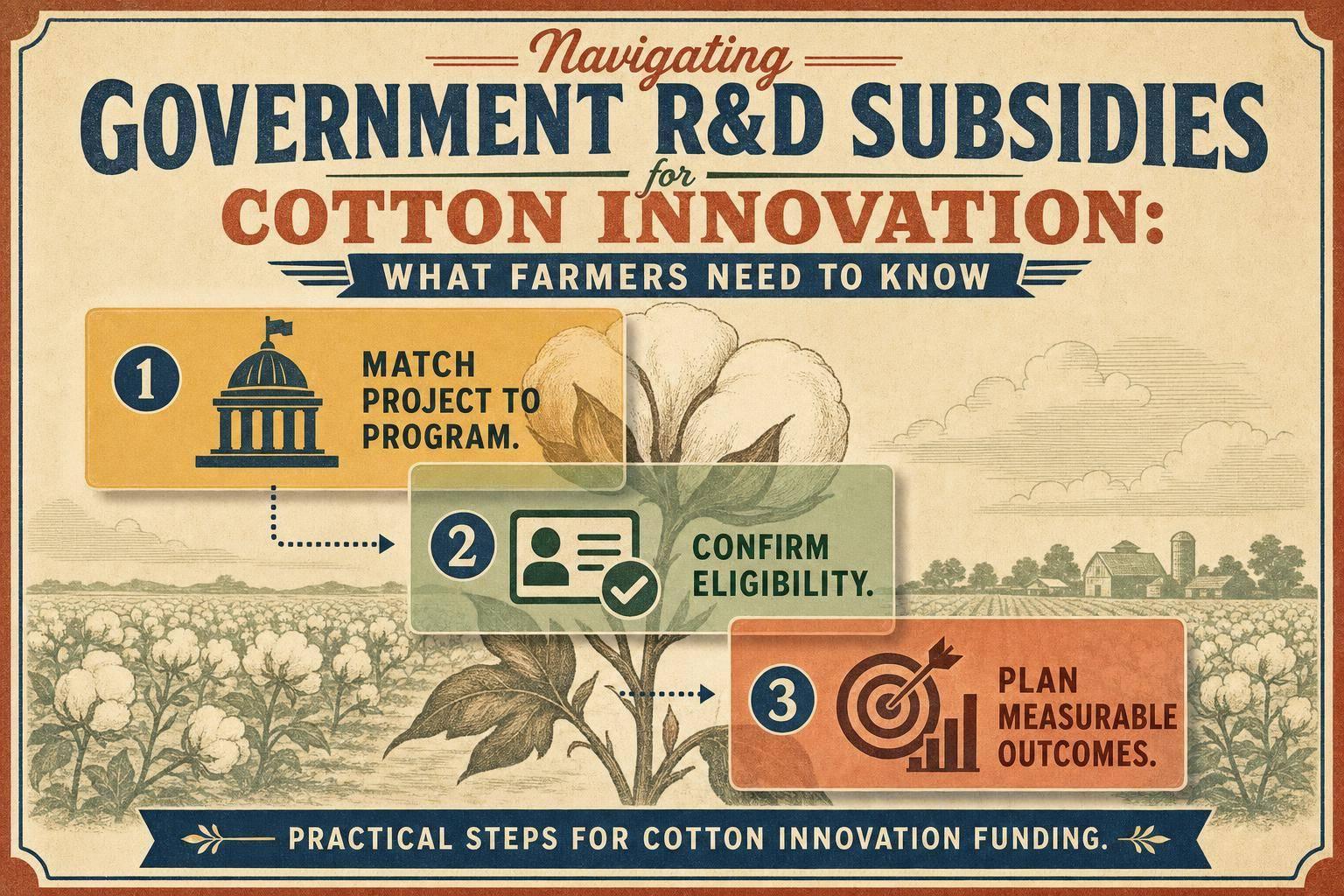 Thumbnail for: Navigating Government R&D Subsidies for Cotton Innovation: What Farmers Need to Know