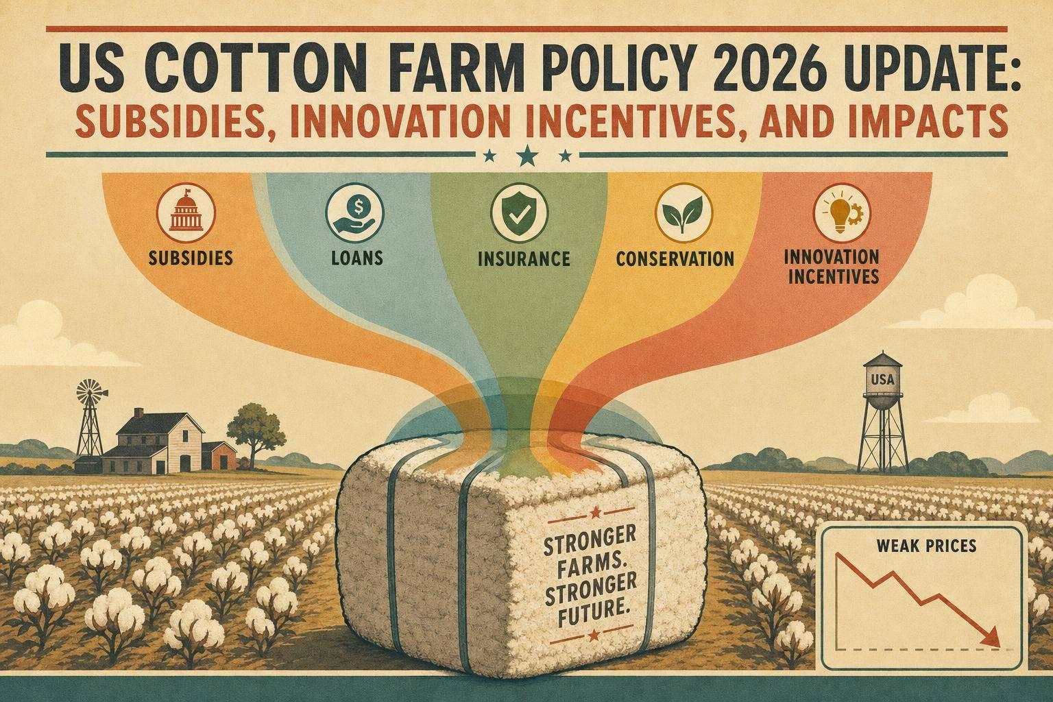 Thumbnail for: US Cotton Farm Policy 2026 Update: Subsidies, Innovation Incentives, and Impacts