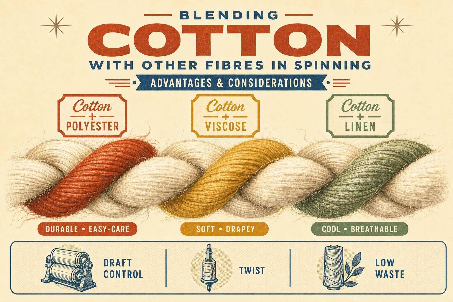 Thumbnail for: Blending Cotton with Other Fibres in Spinning: Advantages & Considerations
