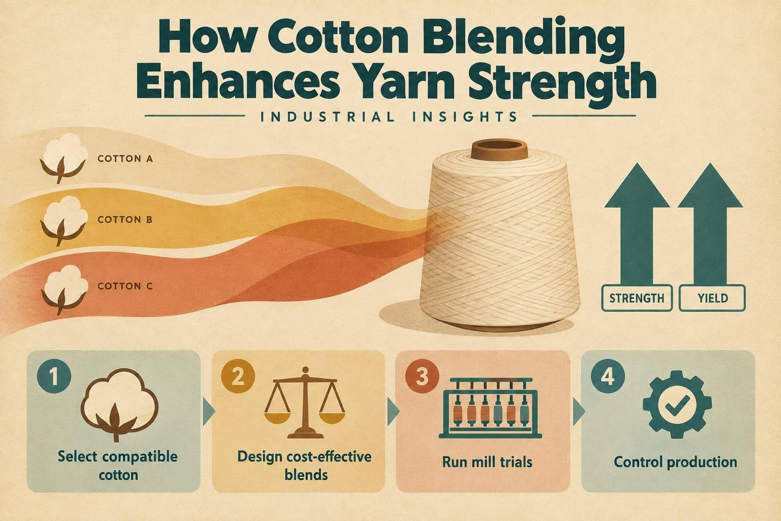 Thumbnail for: How Cotton Blending Enhances Yarn Strength: Industrial Insights
