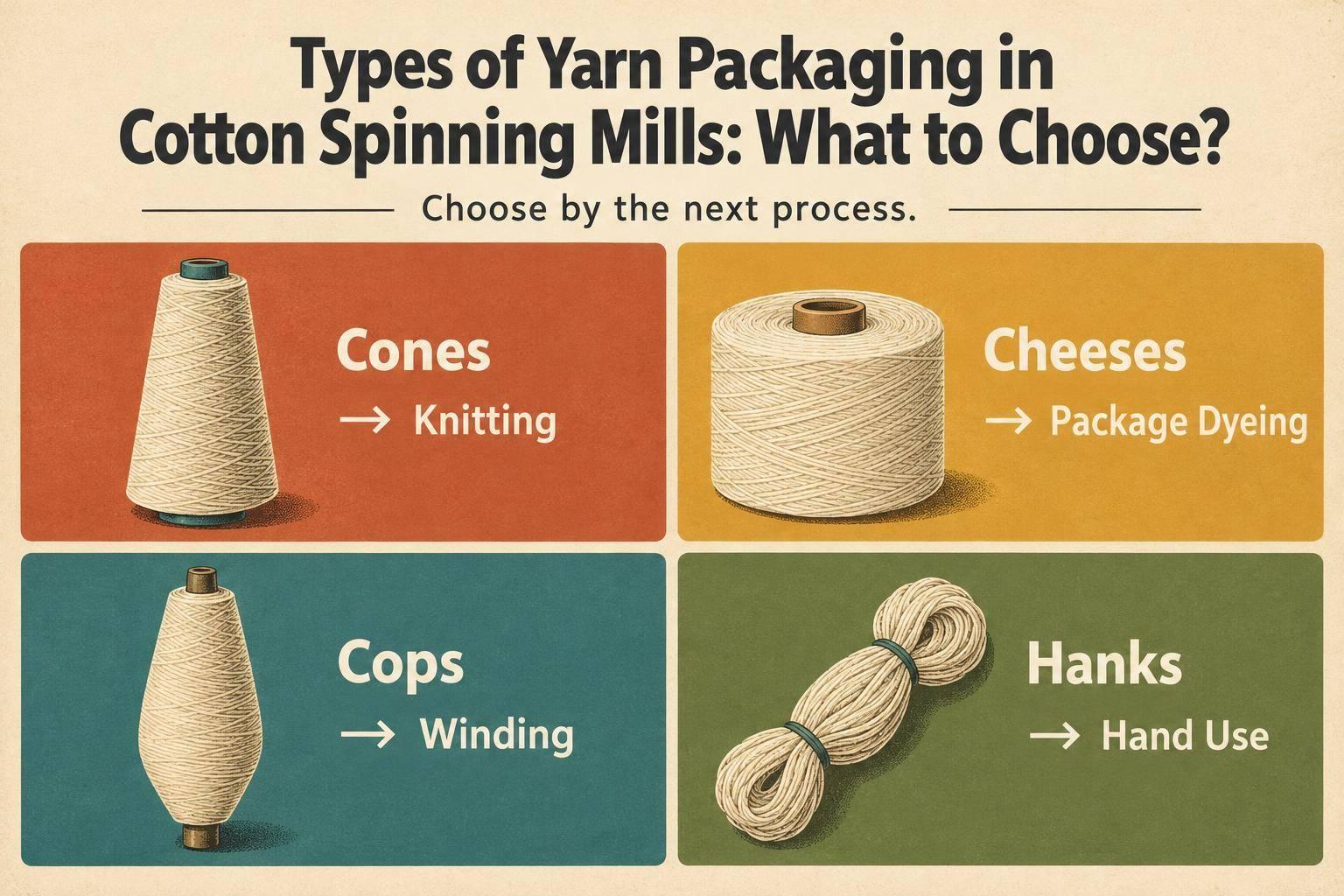 Thumbnail for: Types of Yarn Packaging in Cotton Spinning Mills: What to Choose?