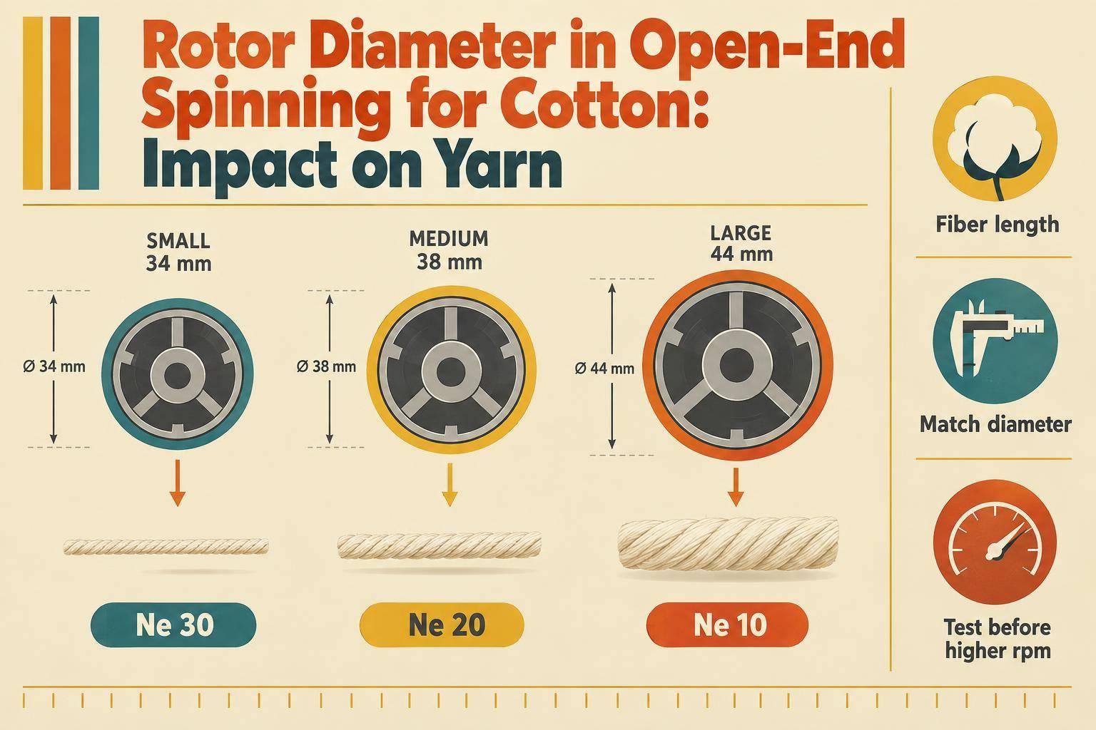 Thumbnail for: Rotor Diameter in Open-End Spinning for Cotton: Impact on Yarn