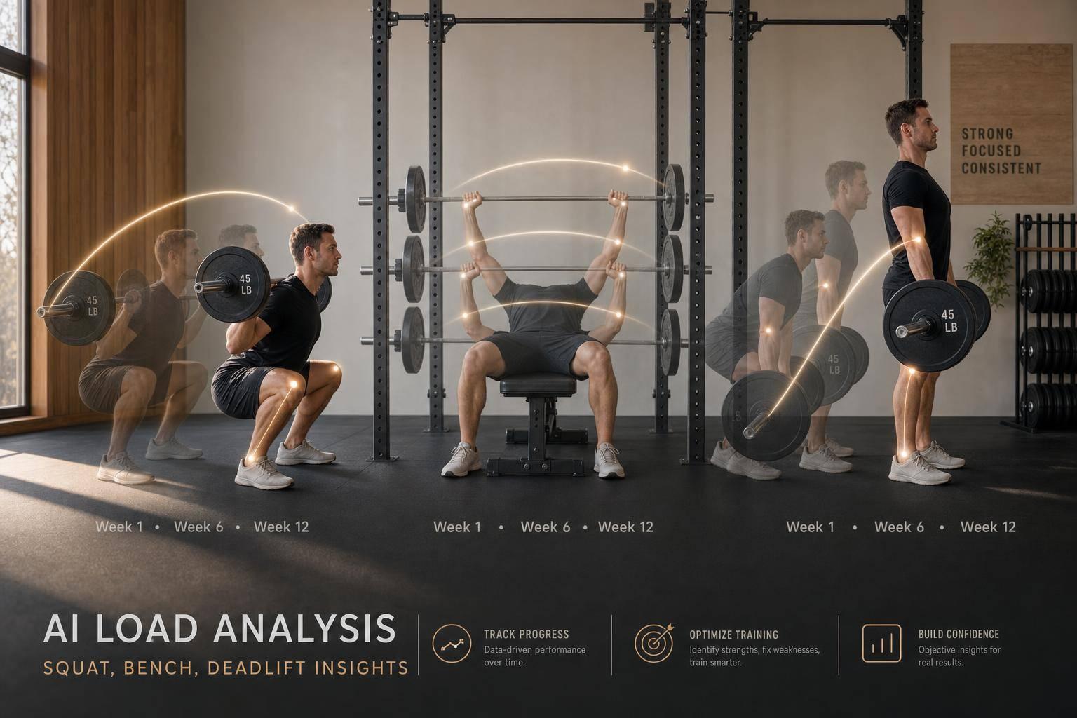 AI Load Analysis: Squat, Bench, Deadlift Insights