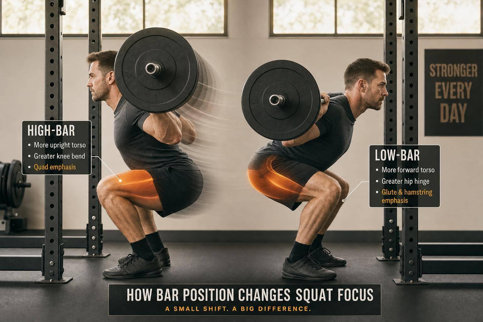 How Bar Position Changes Squat Focus