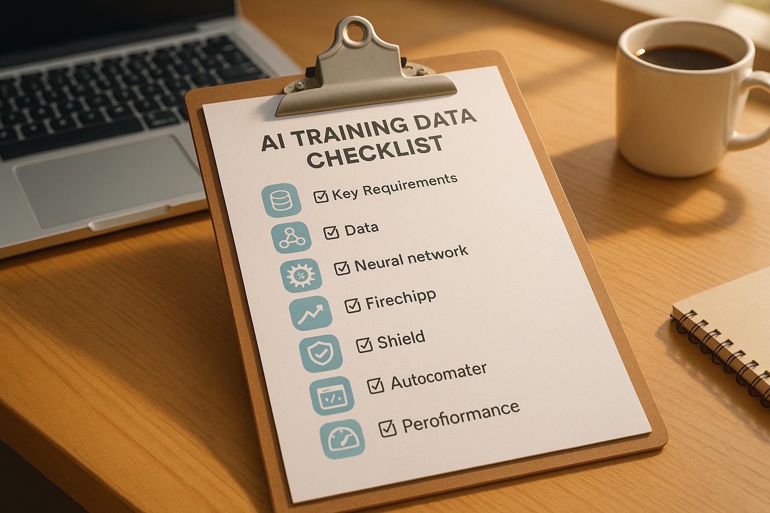 Thumbnail for: AI Training Data Checklist: 8 Key Requirements
