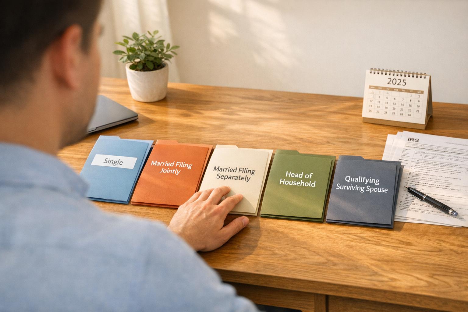 What should I choose for Tax Filing Status on my taxes?