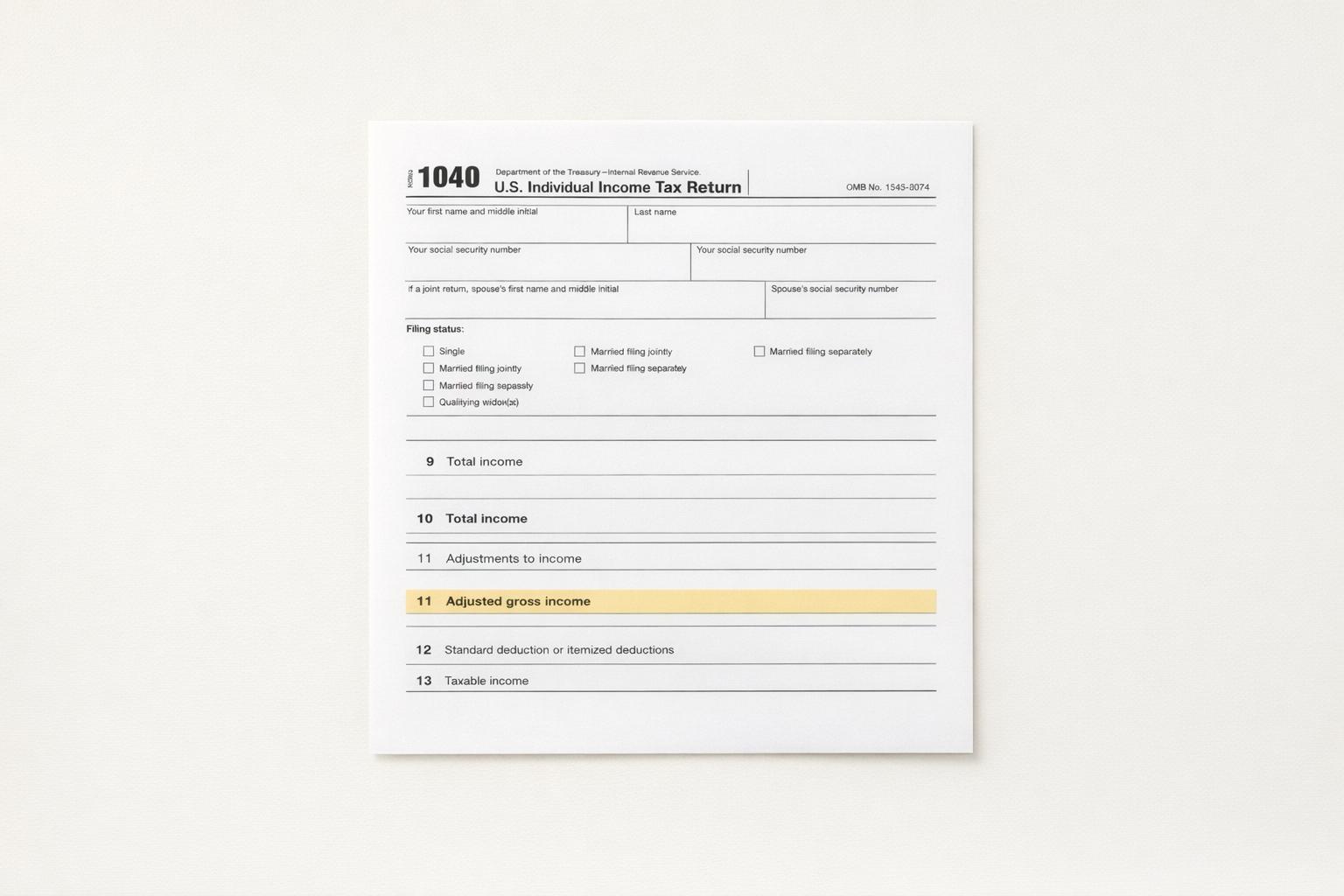 Where can I find last year's income on last year's tax return?