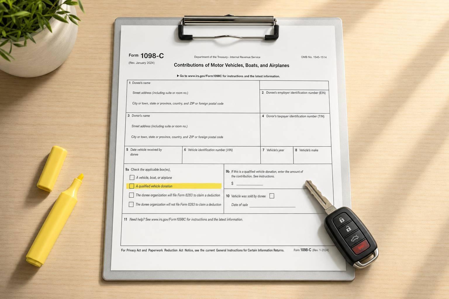 How IRS Form 1098-C Affects Vehicle Donations