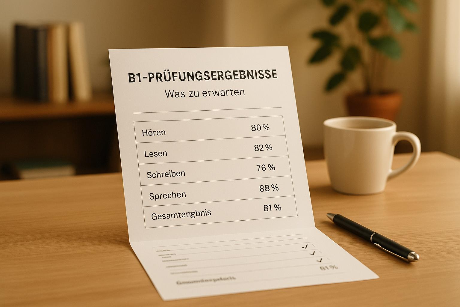 B1-Prüfungsergebnisse: Was zu erwarten