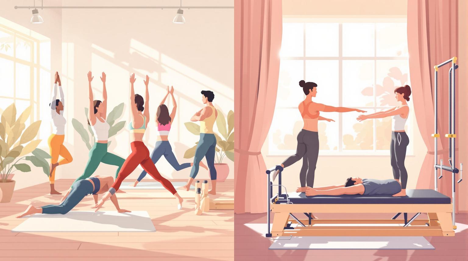 Thumbnail for: Yoga vs. Pilates for Spine Health
