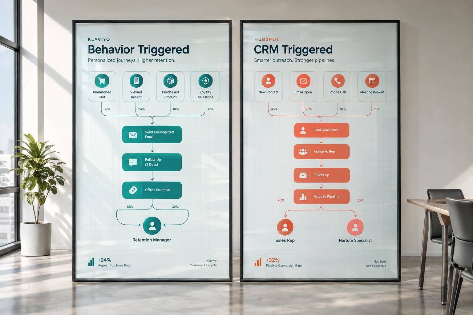 Thumbnail for: Klaviyo vs HubSpot: Workflow Template Comparison