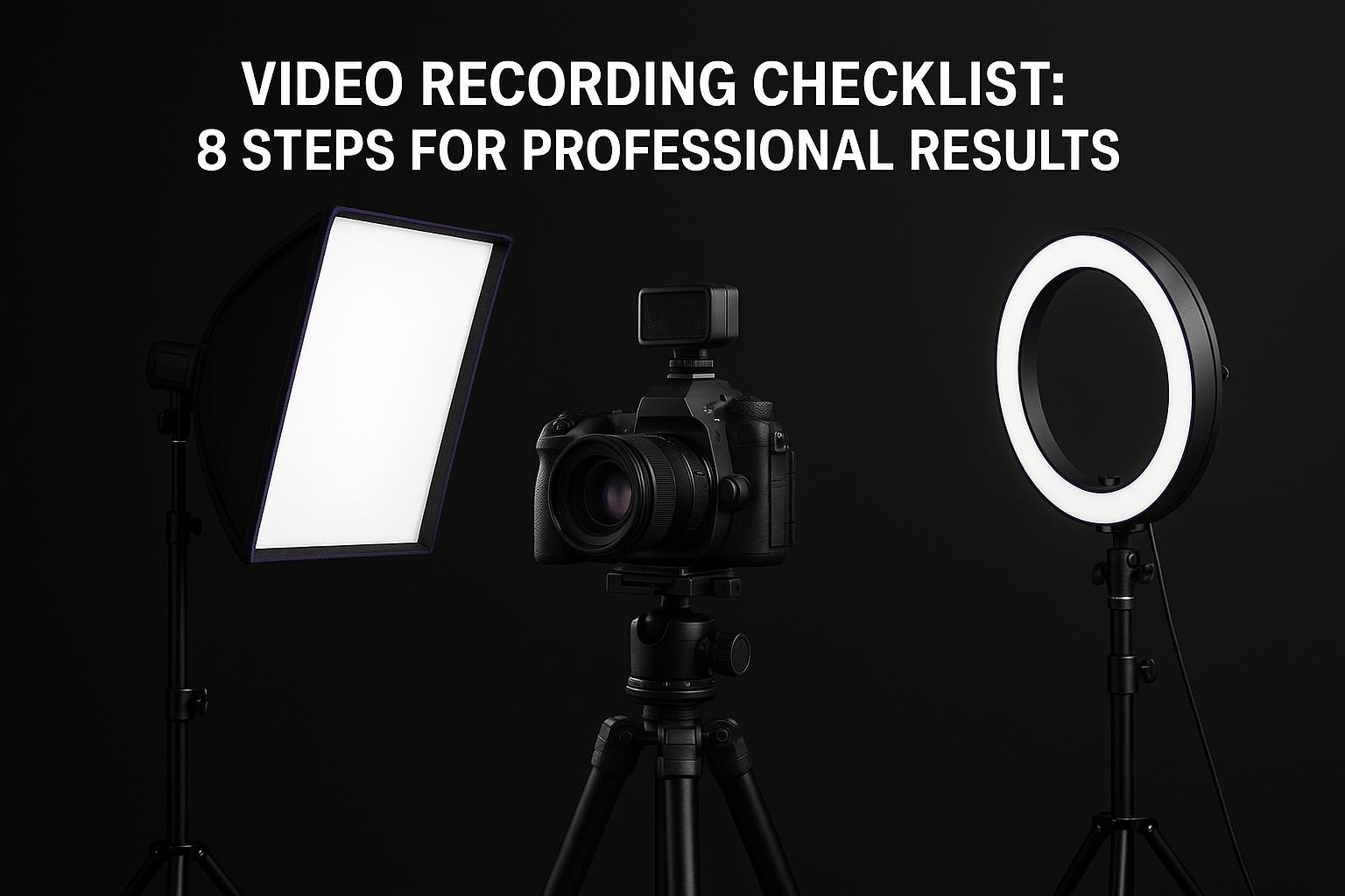 Camera Recording Method Video Recording Checklist: 8 Steps for Professional Results
