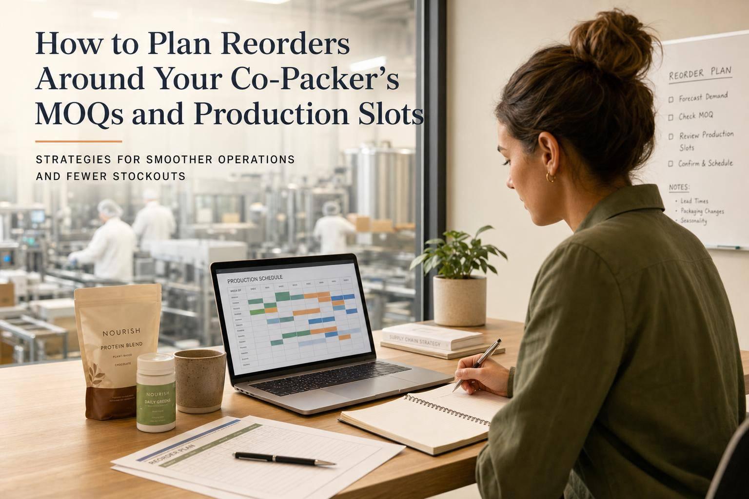 How to Plan Reorders Around Your Co-Packer's MOQs and Production Slots