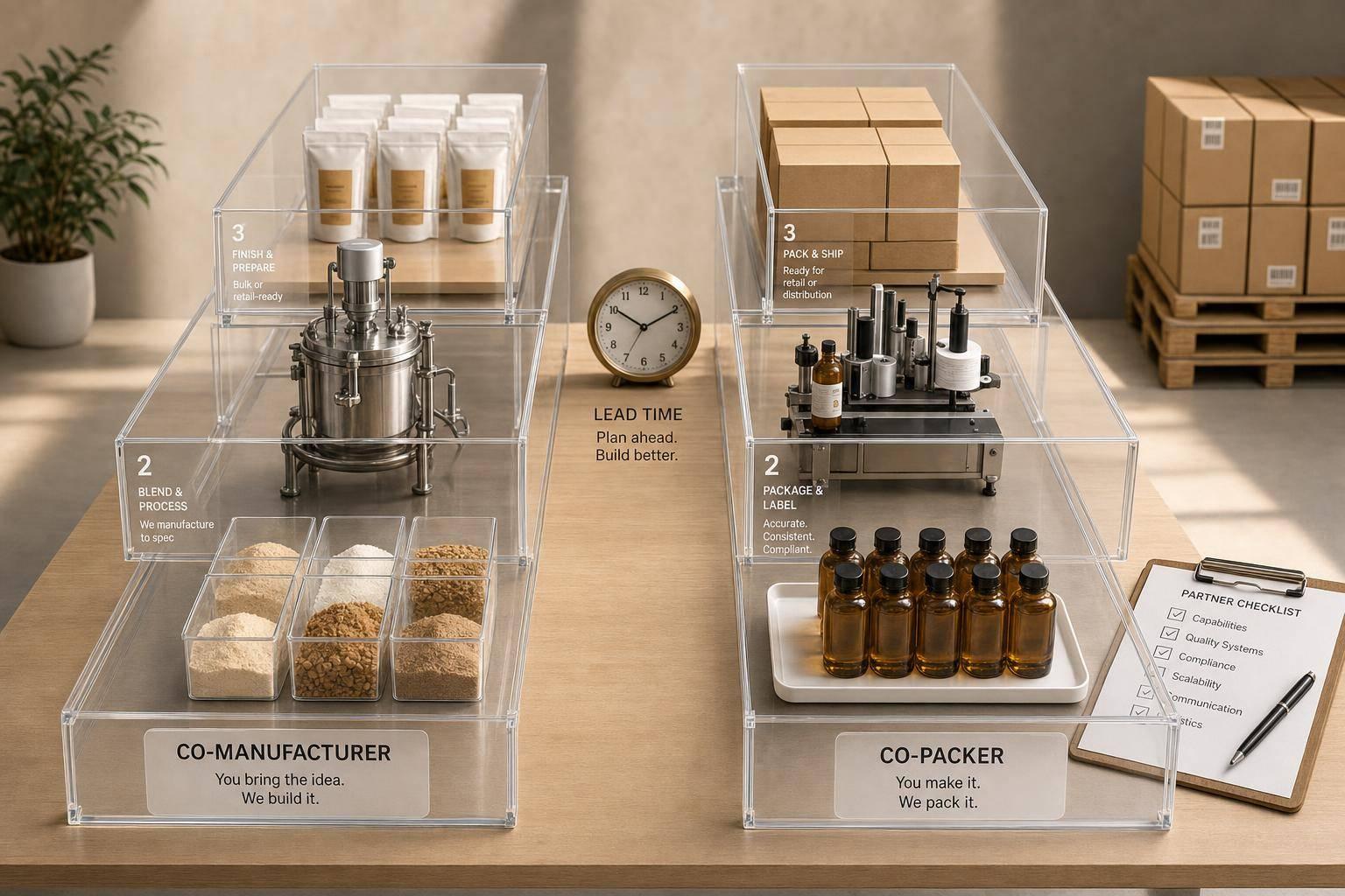 Co-Packer vs Co-Manufacturer: What Is the Difference and Who Needs Which?