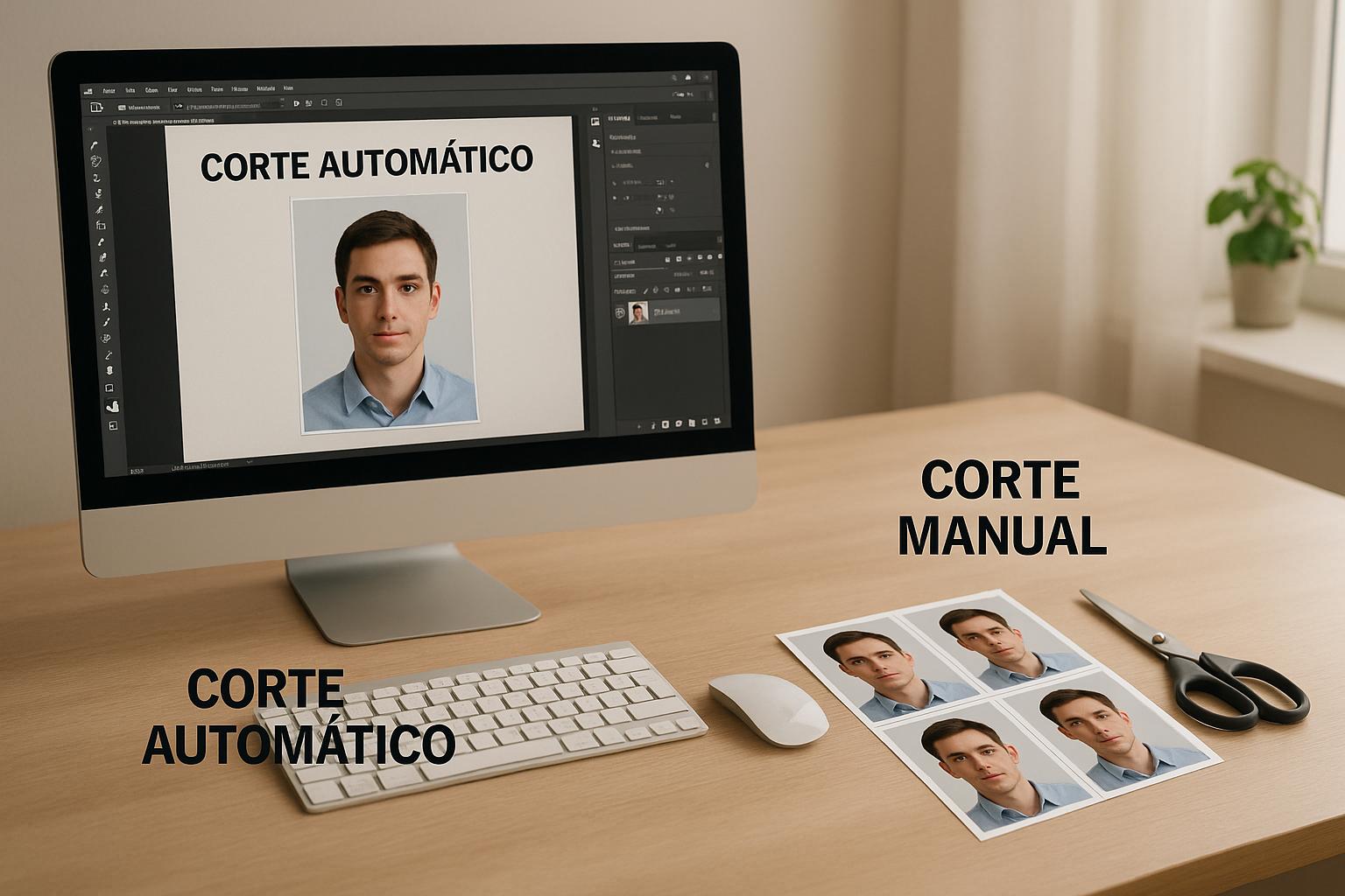 Corte Automático vs. Manual para Fotos 3x4
