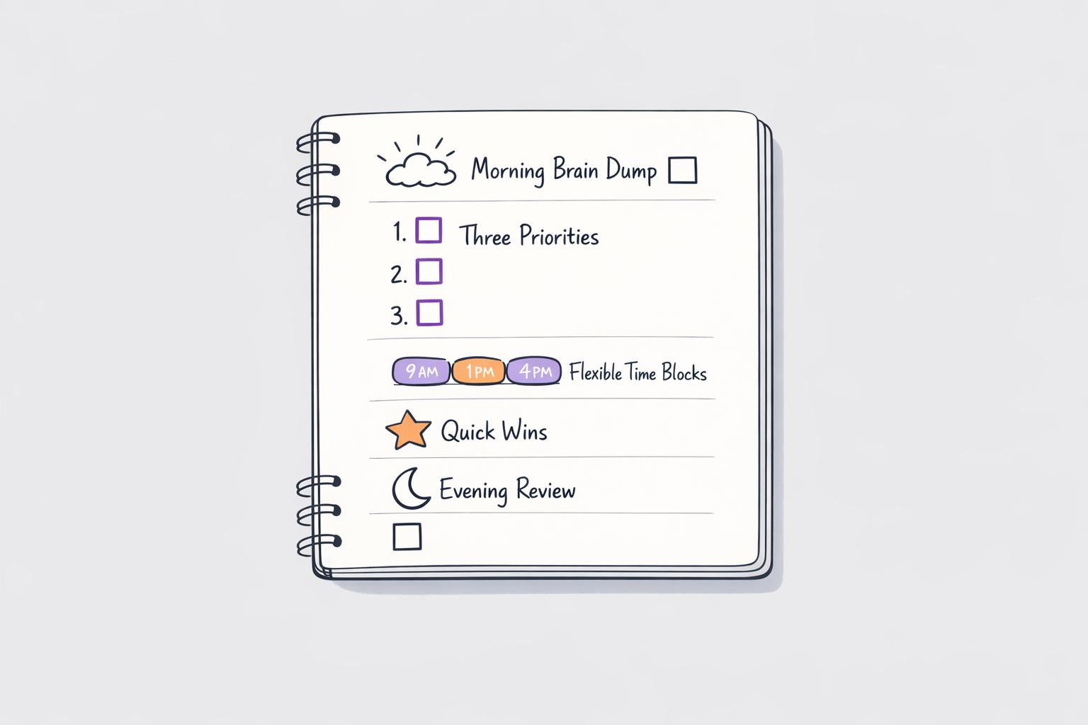 Daily Planning Checklist for ADHD Brains