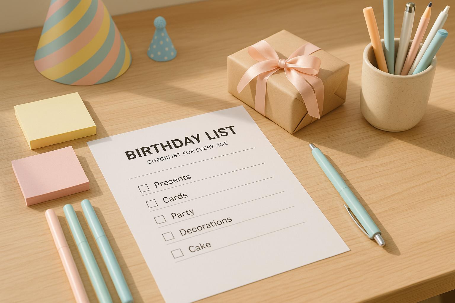 Birthday List Maker: Free Template & Checklist for Every Age