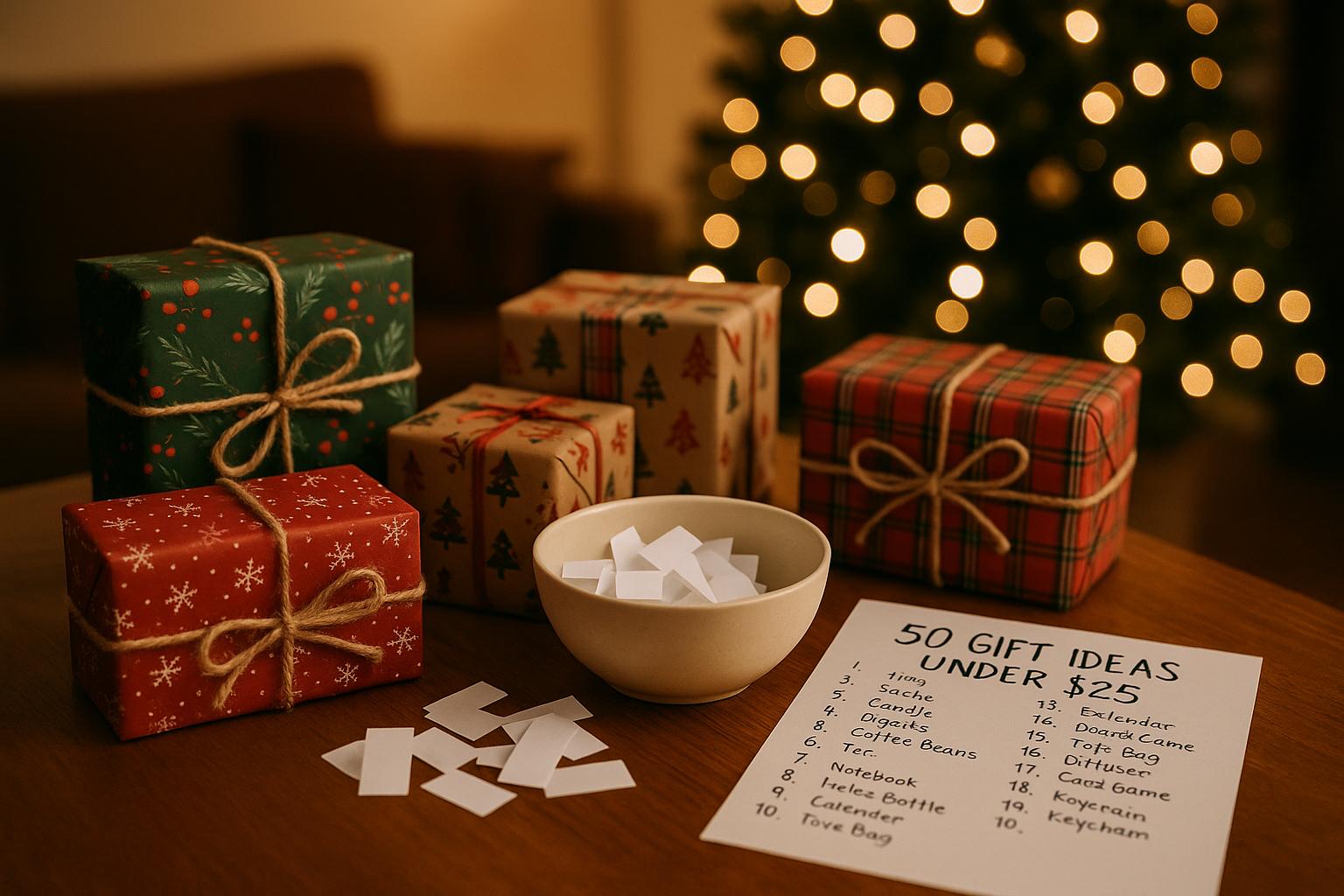 Secret Santa 101: Free Name-Draw & 50 Gift Ideas Under $25