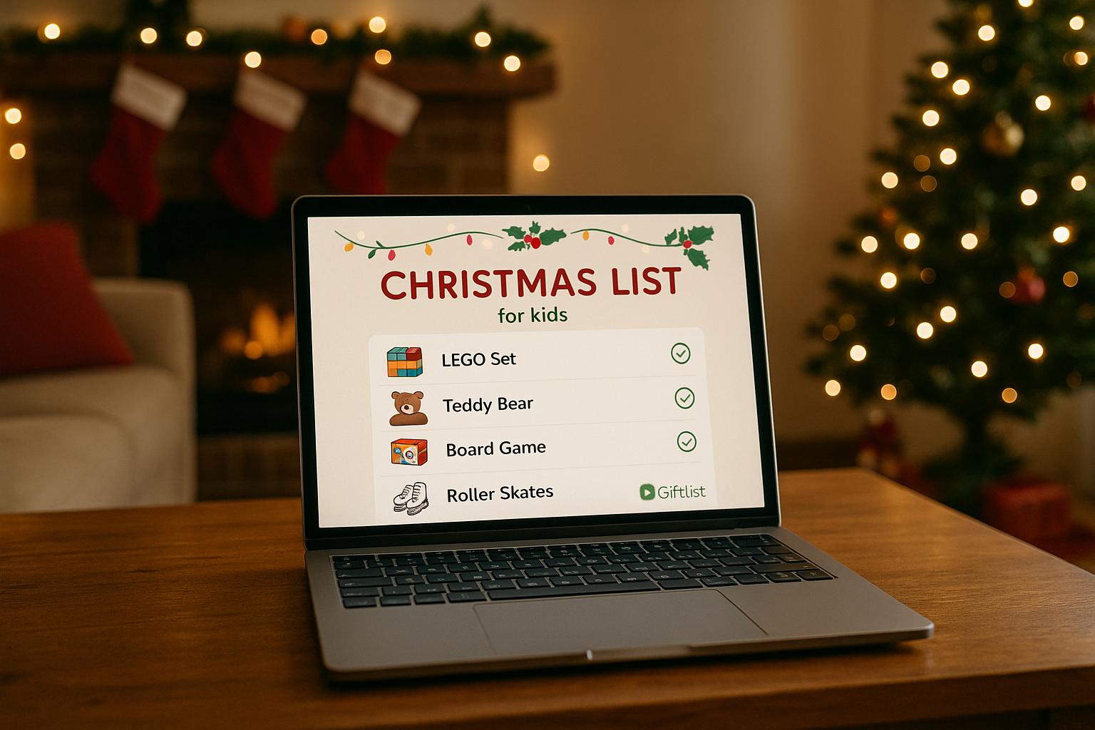 How to Make a Shareable Online Christmas List for Kids Using GiftList