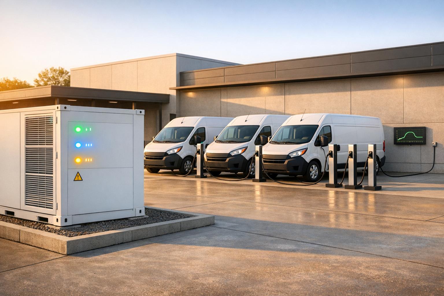 Fleet Load Balancing with Battery Storage