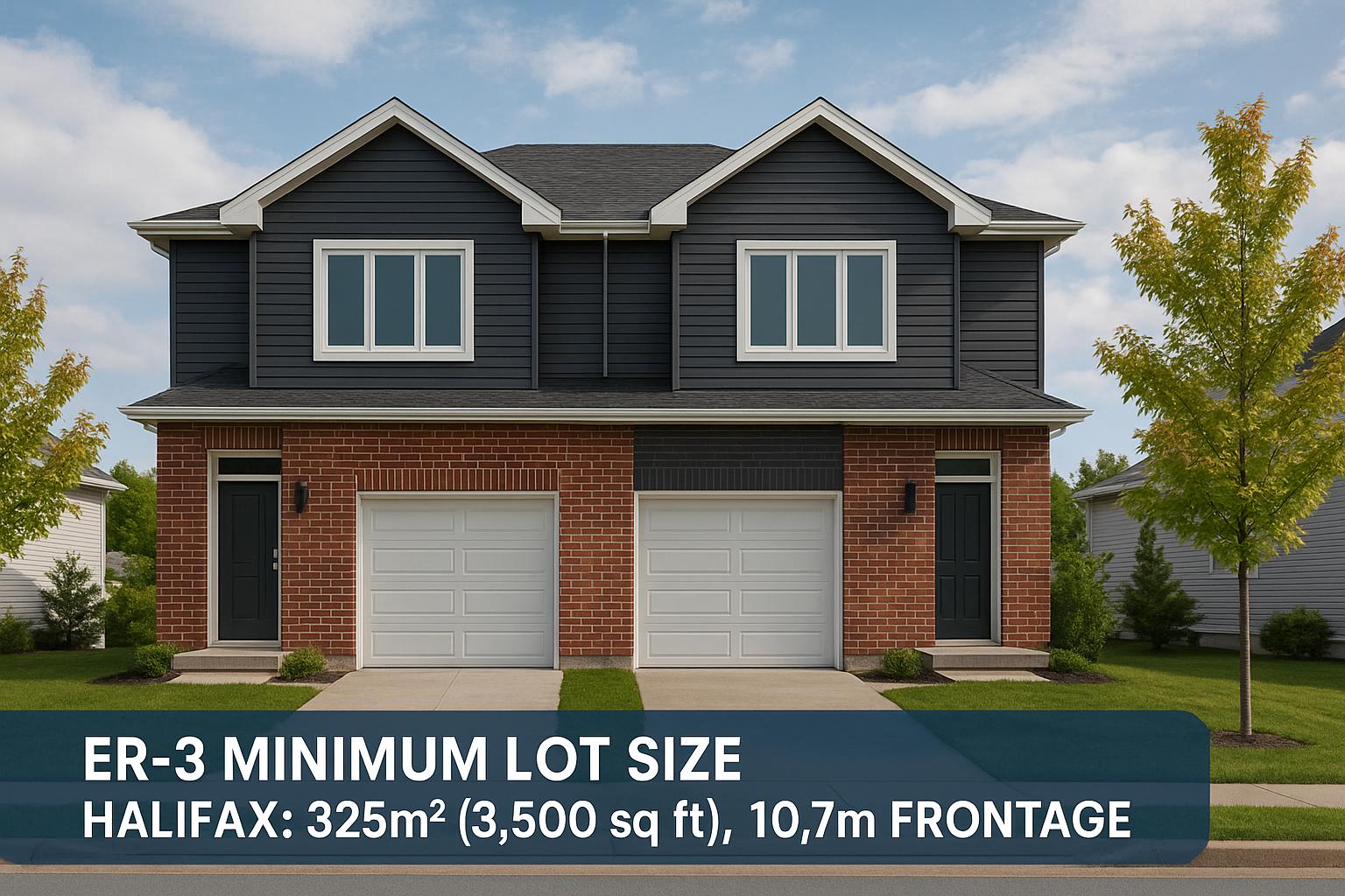 Thumbnail for: ER-3 Minimum Lot Size Halifax: 325m² (3,500 sq ft), 10.7m Frontage