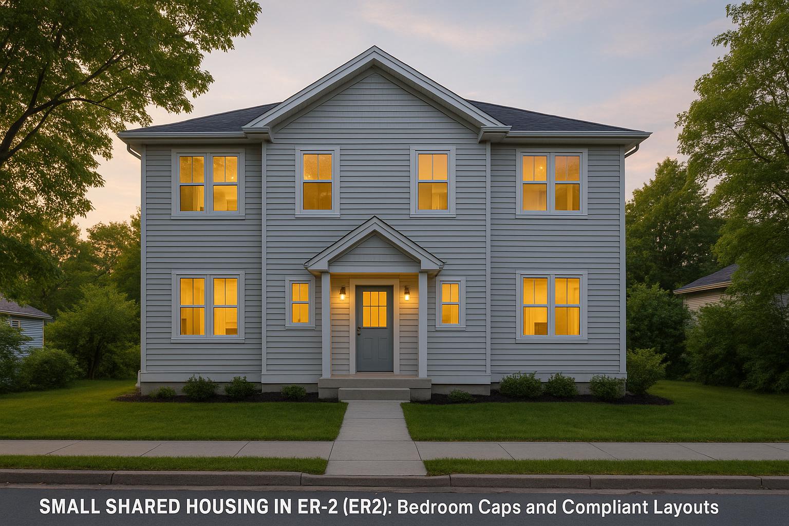 Thumbnail for: Small Shared Housing in ER-2 (ER2): Bedroom Caps and Compliant Layouts