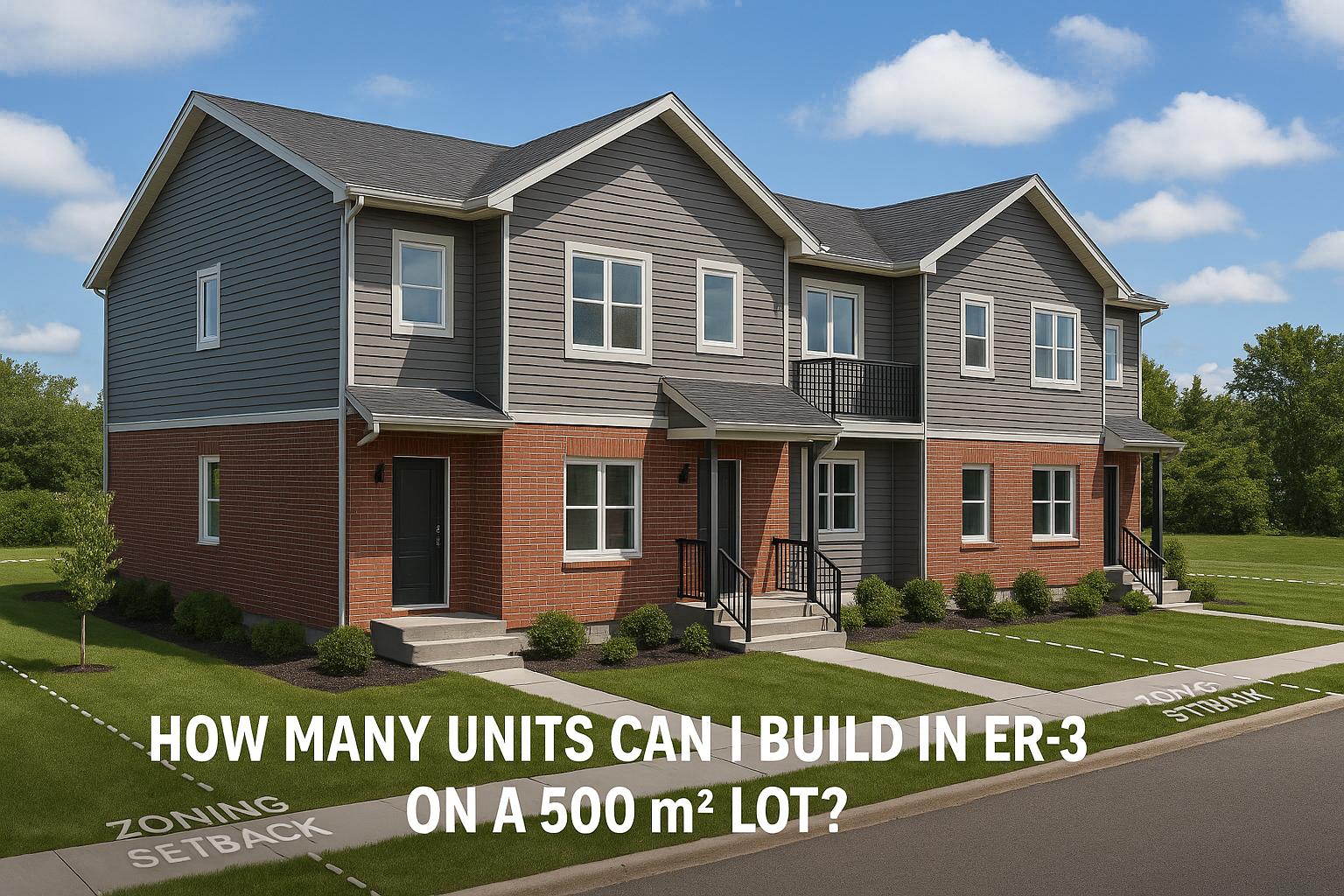 Thumbnail for: How Many Units Can I Build in ER-3 (ER3) on a 500 m² Lot?