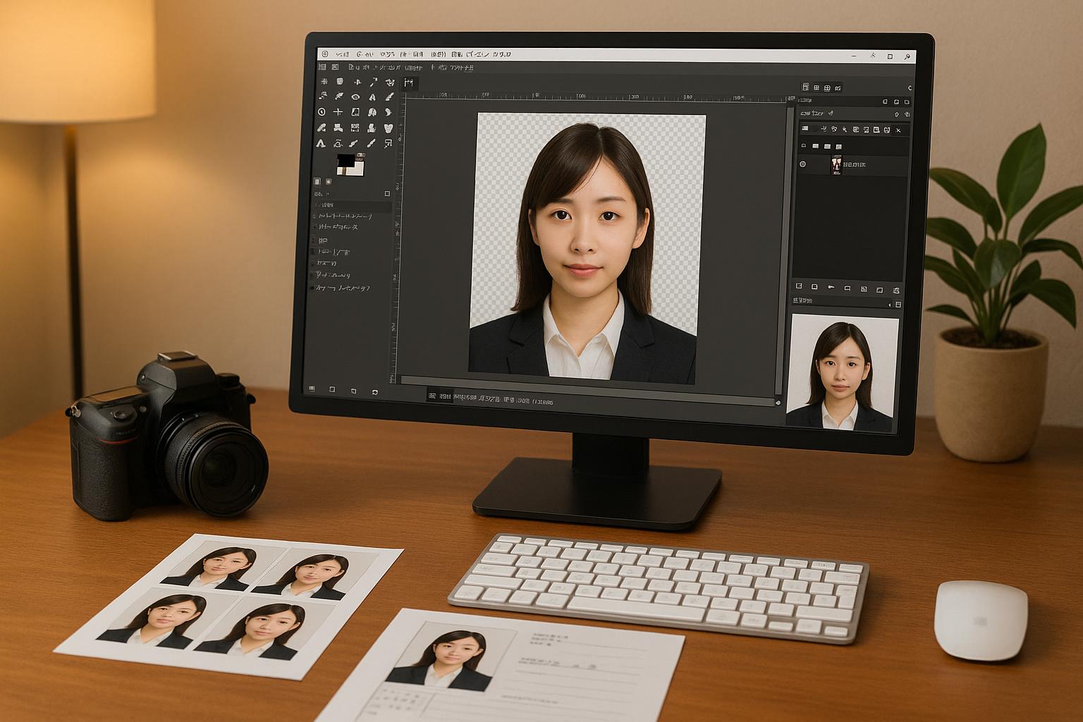 GIMPで作る規格通りの証明写真:サイズ調整と背景除去の完全ガイド(パスポート・履歴書対応)