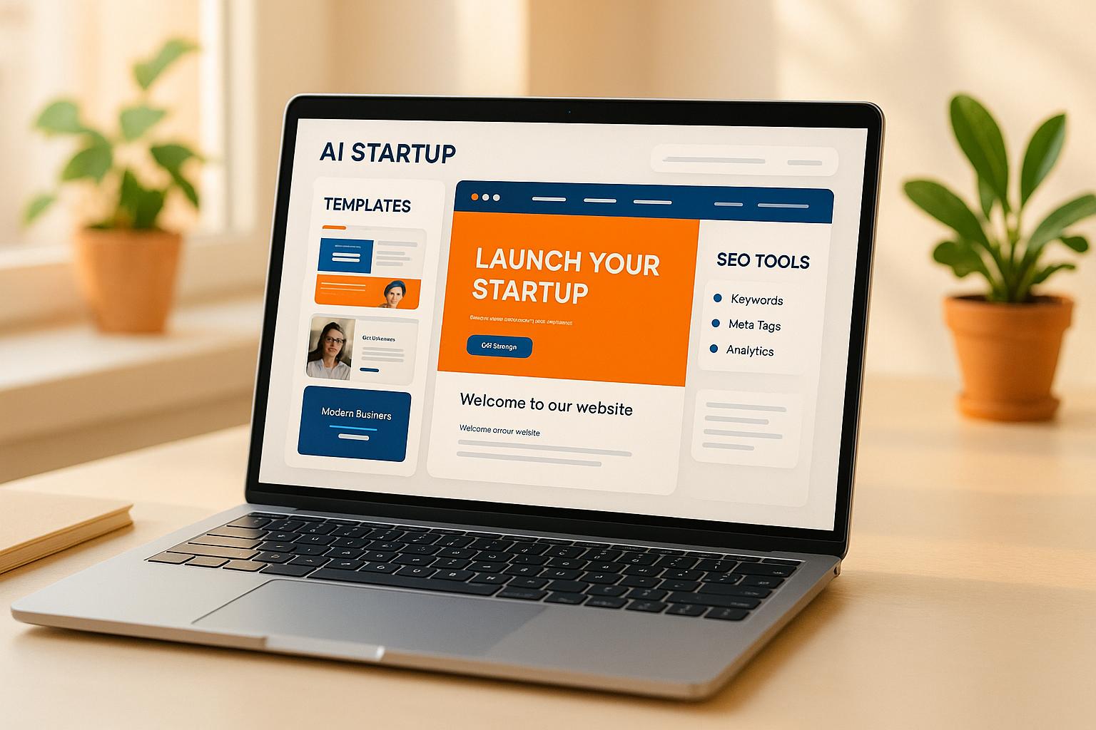 ai startup website builder with seo templates