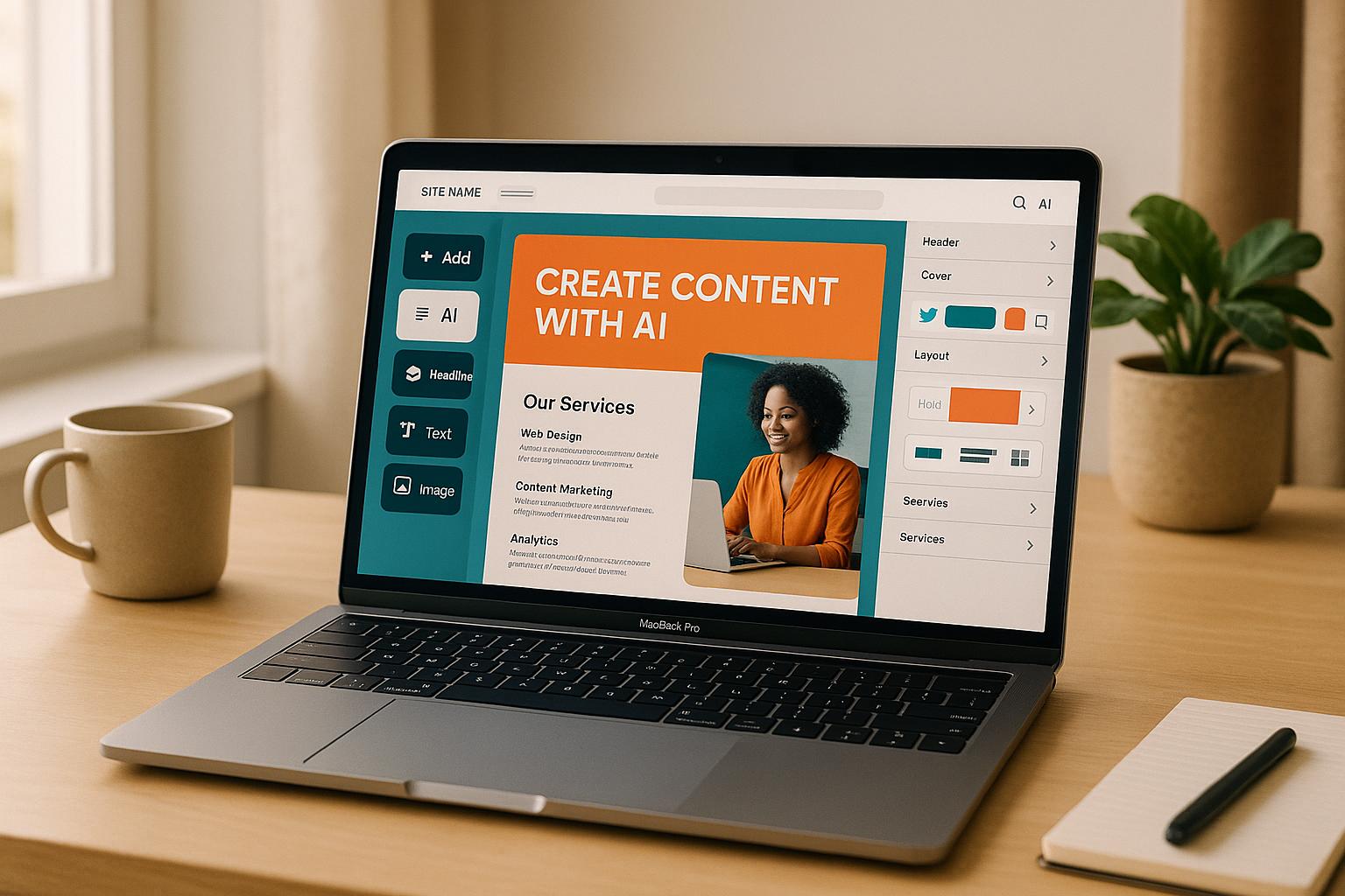 create a content website using ai and templates