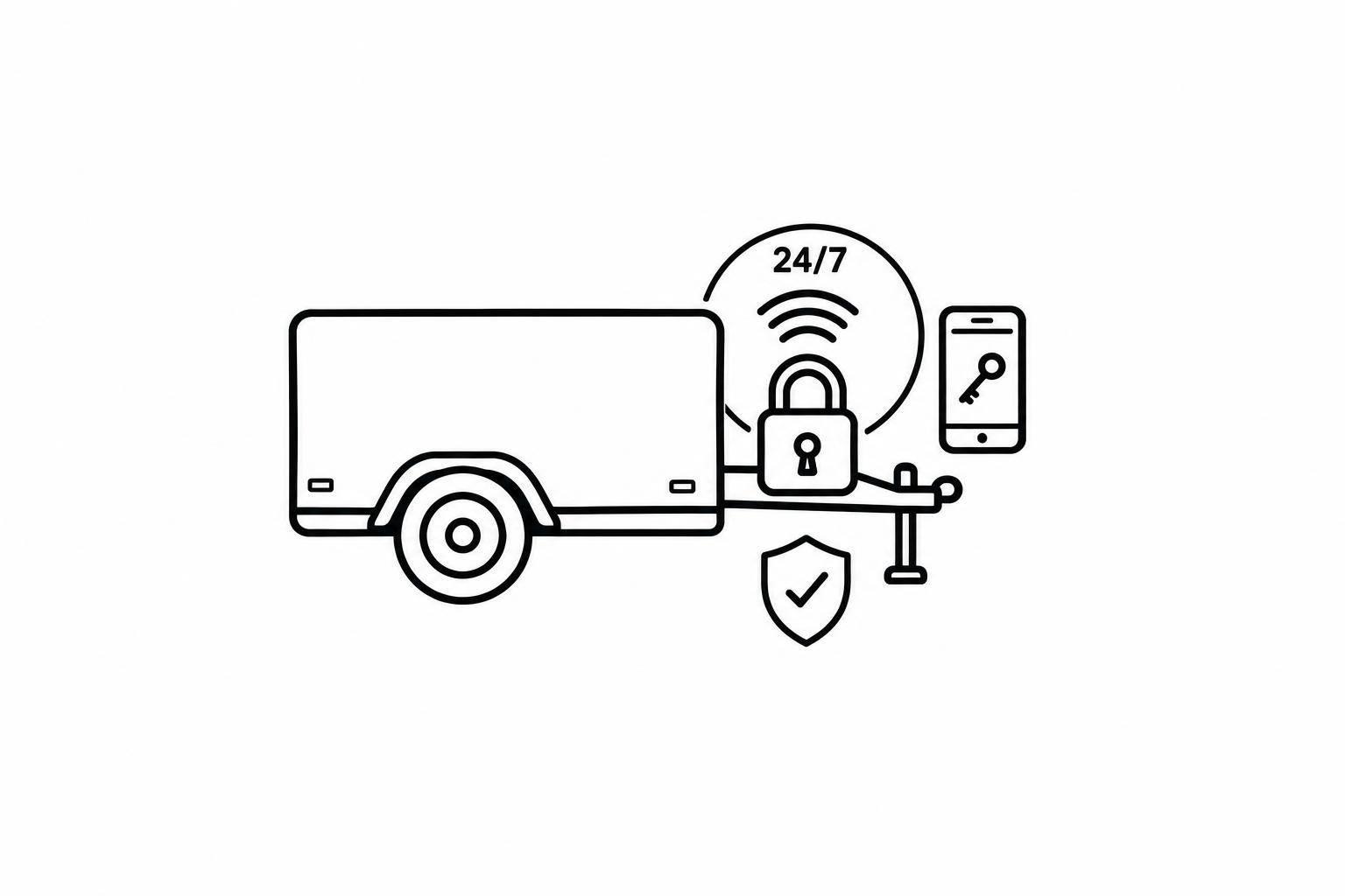 Electronic Trailer Lock For Rental Fleets