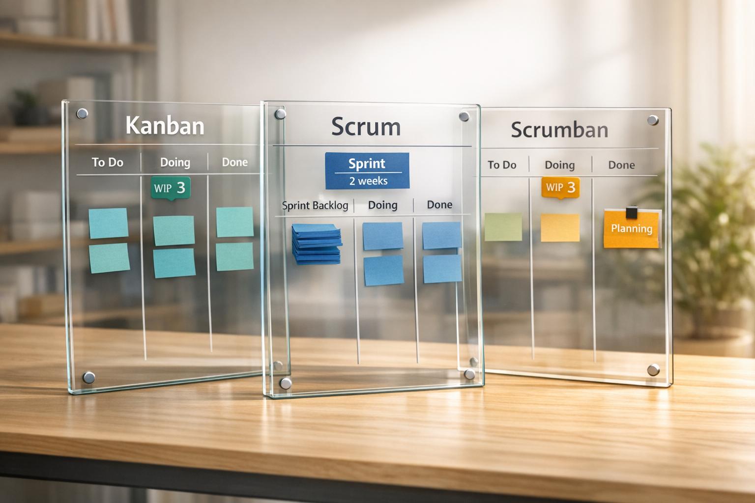 Kanban vs. Scrum vs. Scrumban: Comparison