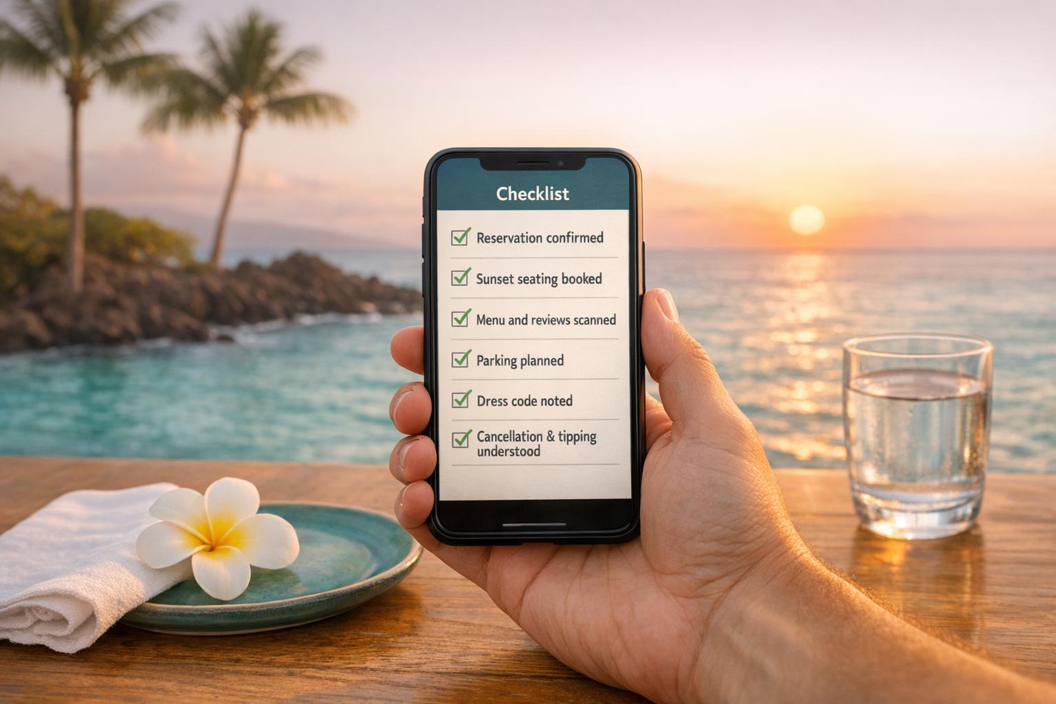 Thumbnail for: Complete Checklist for Booking Maui Beachside Dining