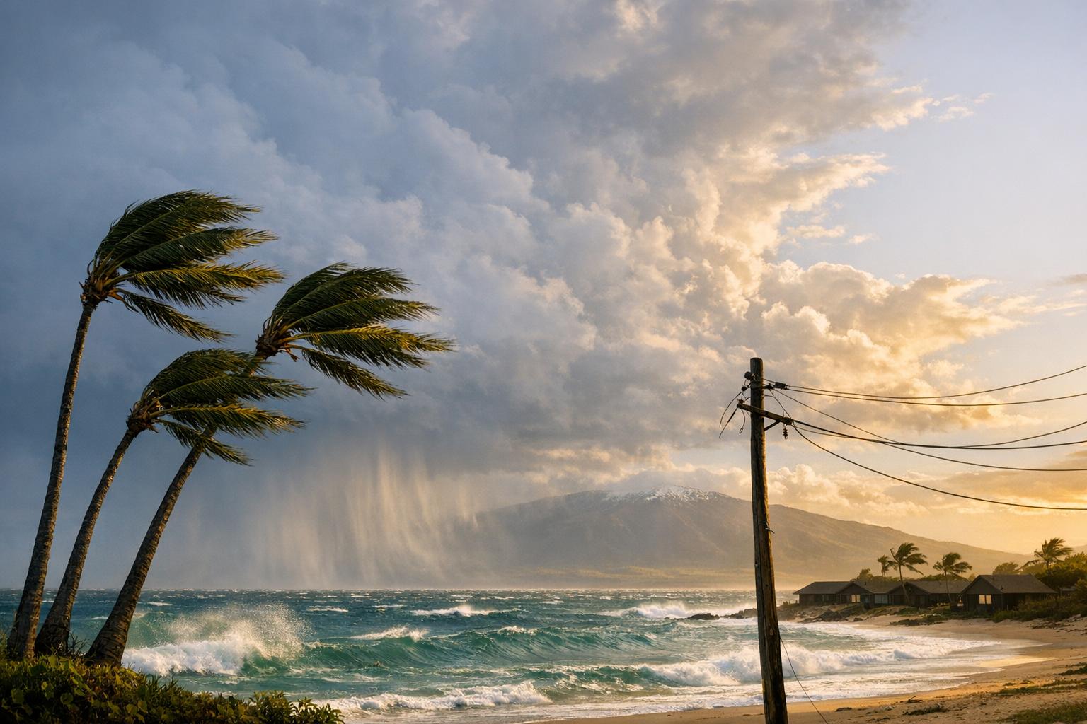 Thumbnail for: High Winds Impact Maui, Causing Widespread Power Outages