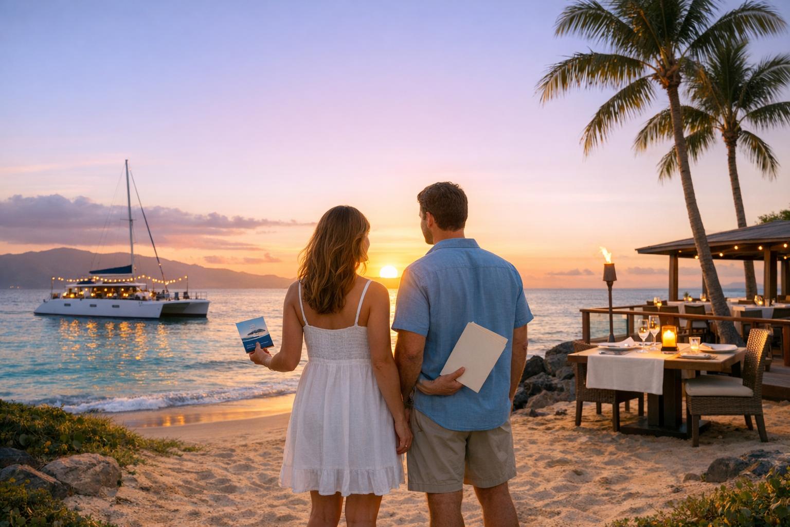 Thumbnail for: Dinner Cruises vs. Oceanfront Restaurants: Sunset Dining in Maui