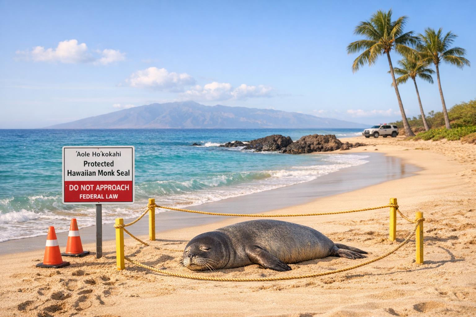 Thumbnail for: Federal charges filed against Washington tourist for monk seal harassment