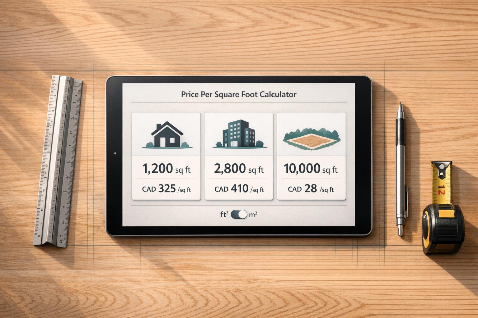 Price Per Square Foot Calculator