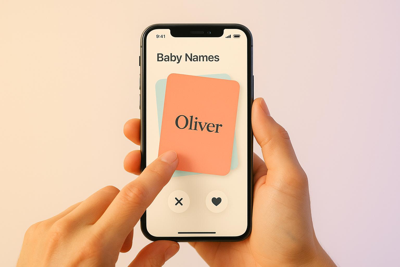 Thumbnail for: Baby Name App That You Can Swipe Like Tinder but for Names
