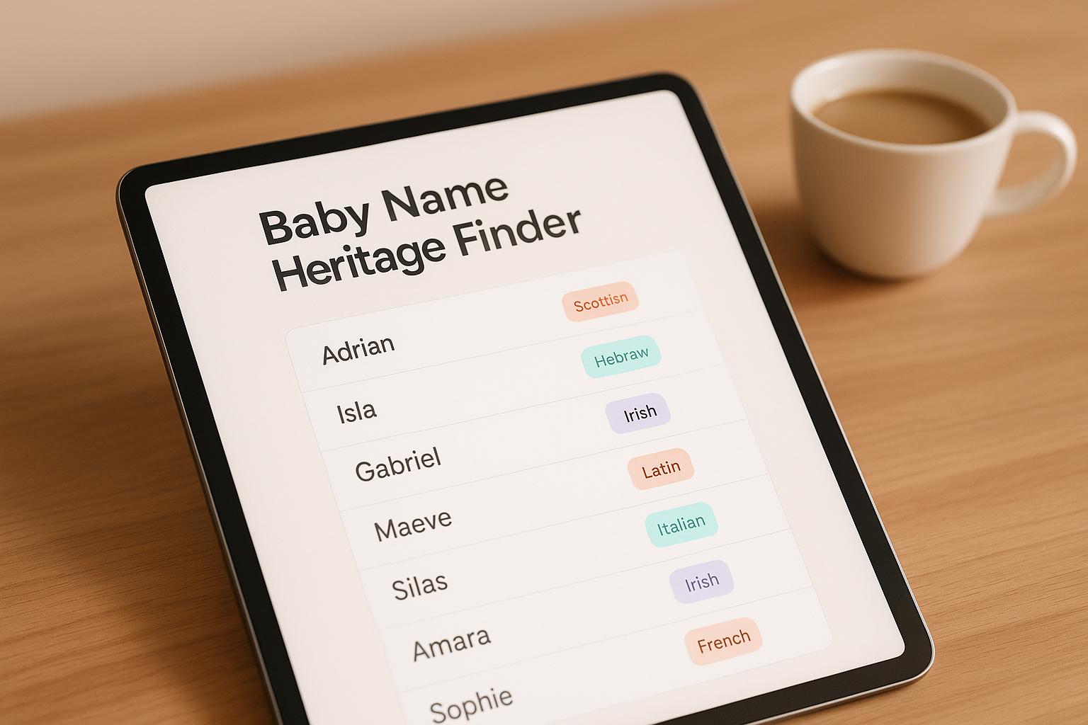 Thumbnail for: Baby Name Heritage Finder