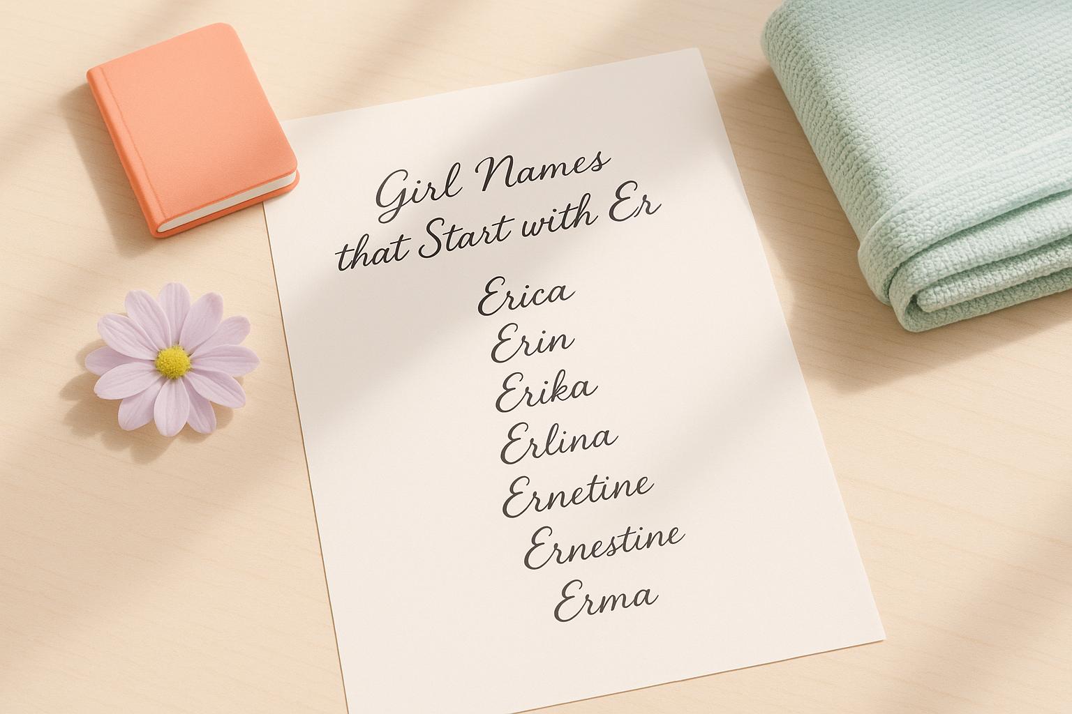 Thumbnail for: Girl Names that Start with Er – 10 Soft & Stylish Picks
