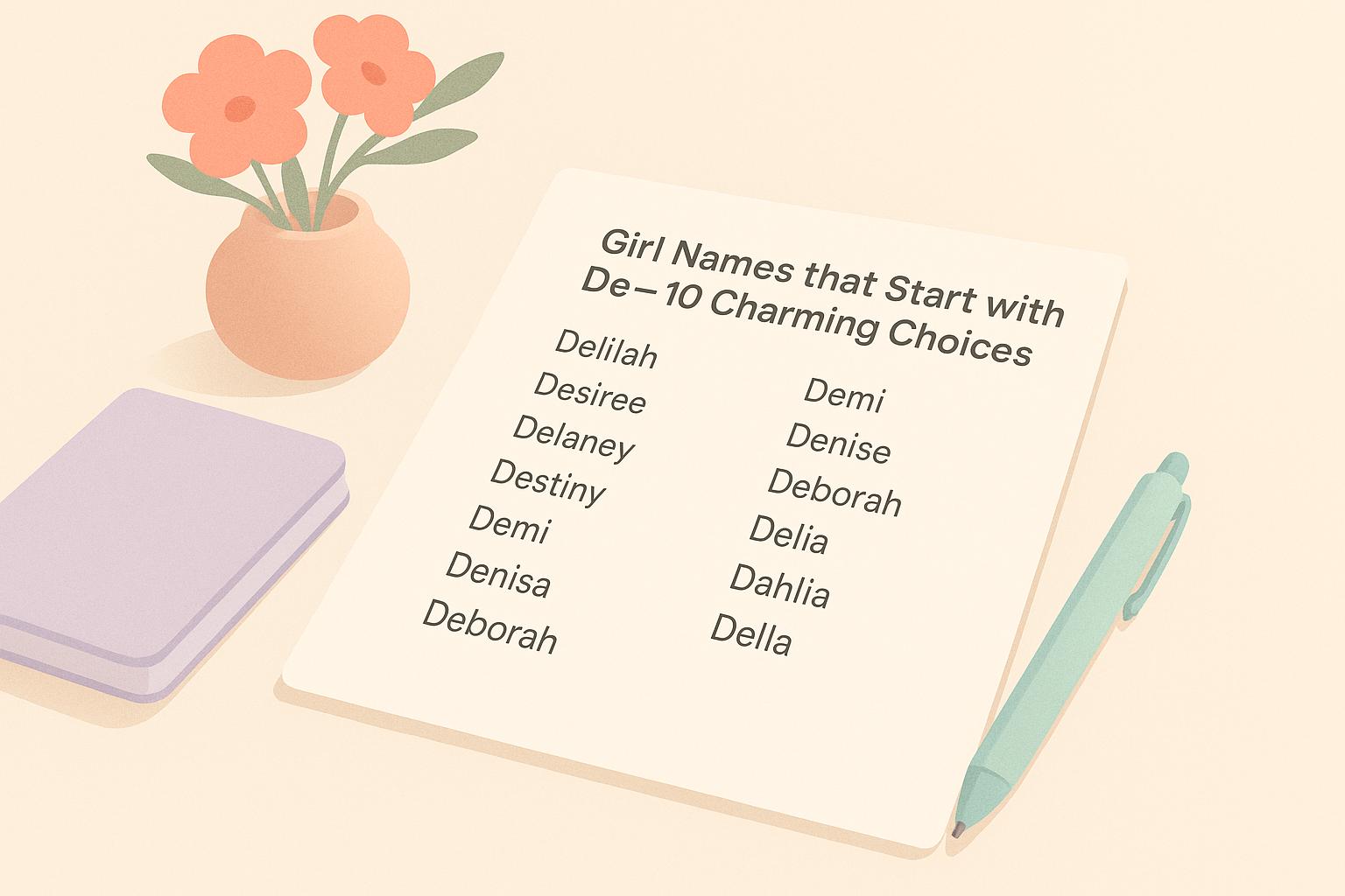 Thumbnail for: Girl Names that Start with De – 10 Charming Choices