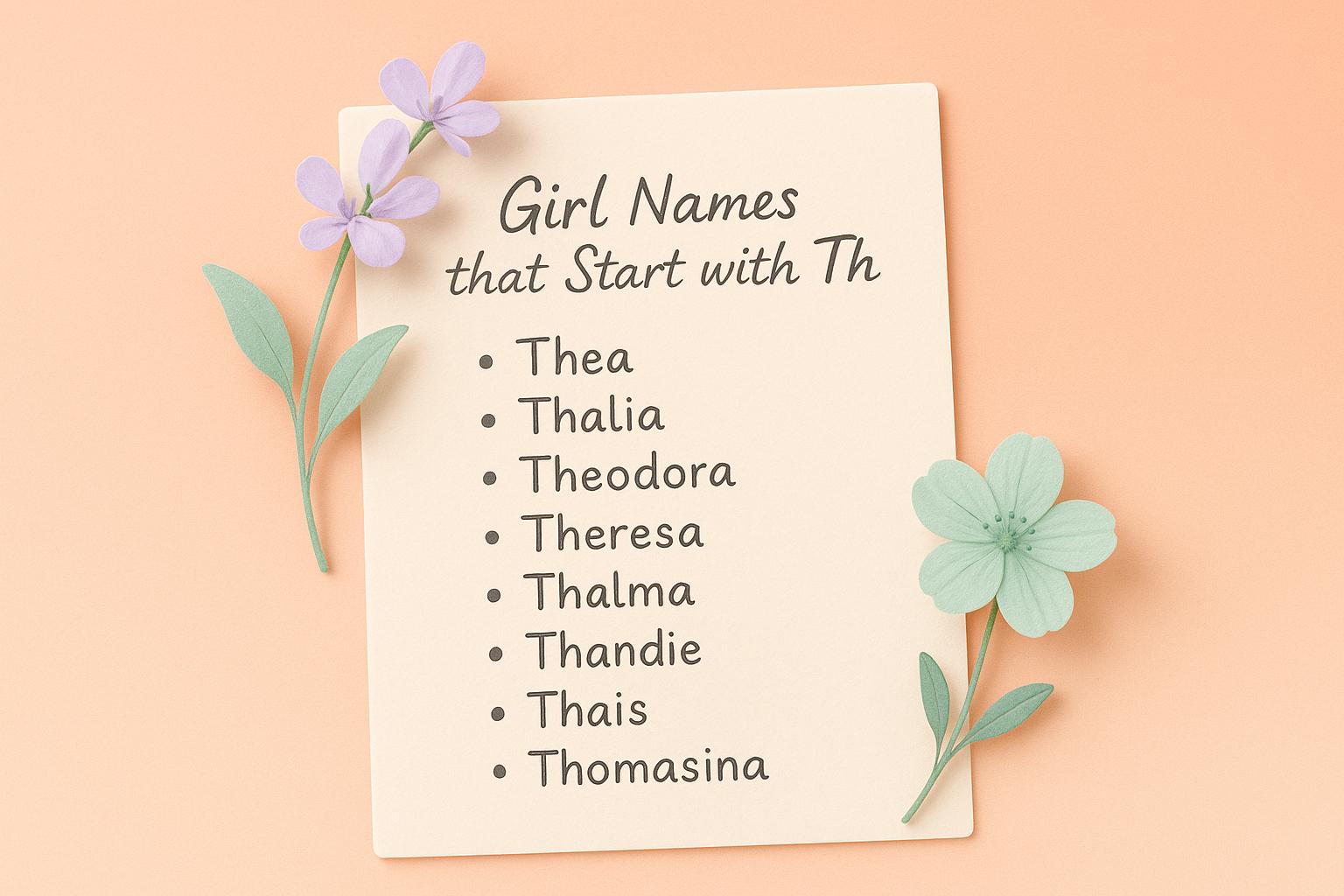 Thumbnail for: Girl Names that Start with Th – 8 Beautiful Ideas