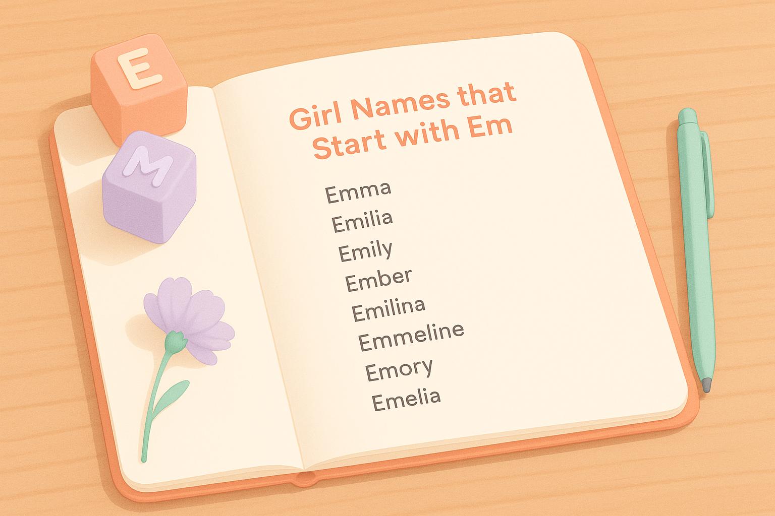 Thumbnail for: Girl Names that Start with Em – 15 Sweet & Stylish Picks