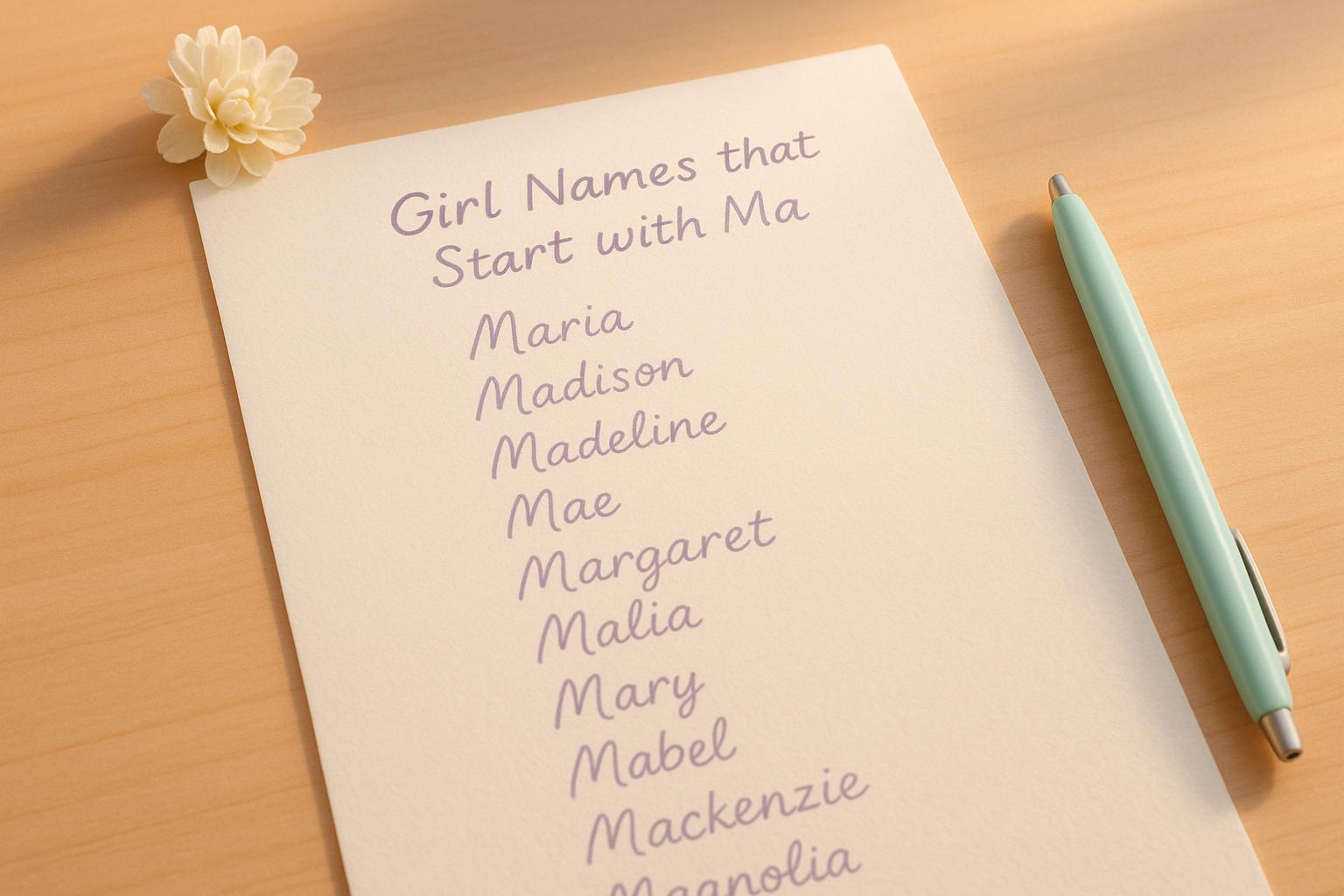 Thumbnail for: Girl Names that Start with Ma – Classic Names Still Going Strong