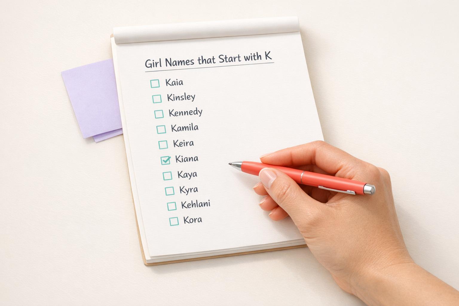 Thumbnail for: Girl Names that Start with K – 10 Modern Favorites